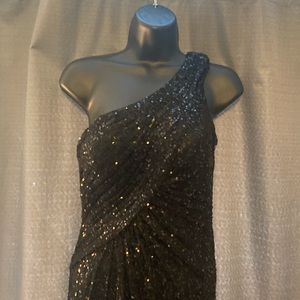 Royal Queen Collection, black sequin maxi dress. Size 6